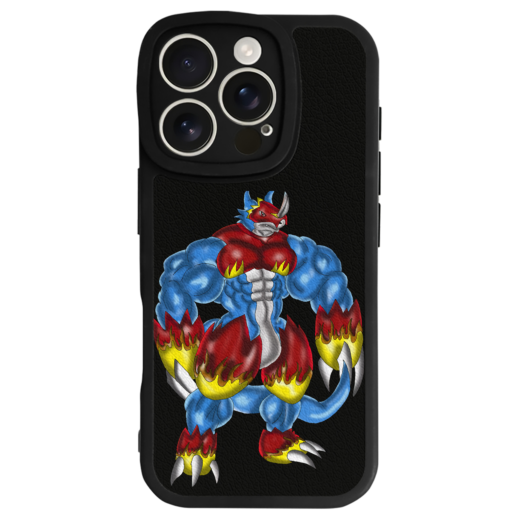 （画像用） Digimon デジタルモンスター/デジモン 【iPhone 16シリーズ対応】シリコンスマホケース（レザー調） 材質：シリコン